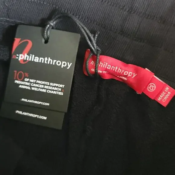 n:PHILANTHROPY Coco destroyed distressed sweat shorts in vintage black Sz XS NEW - Picture 6 of 10